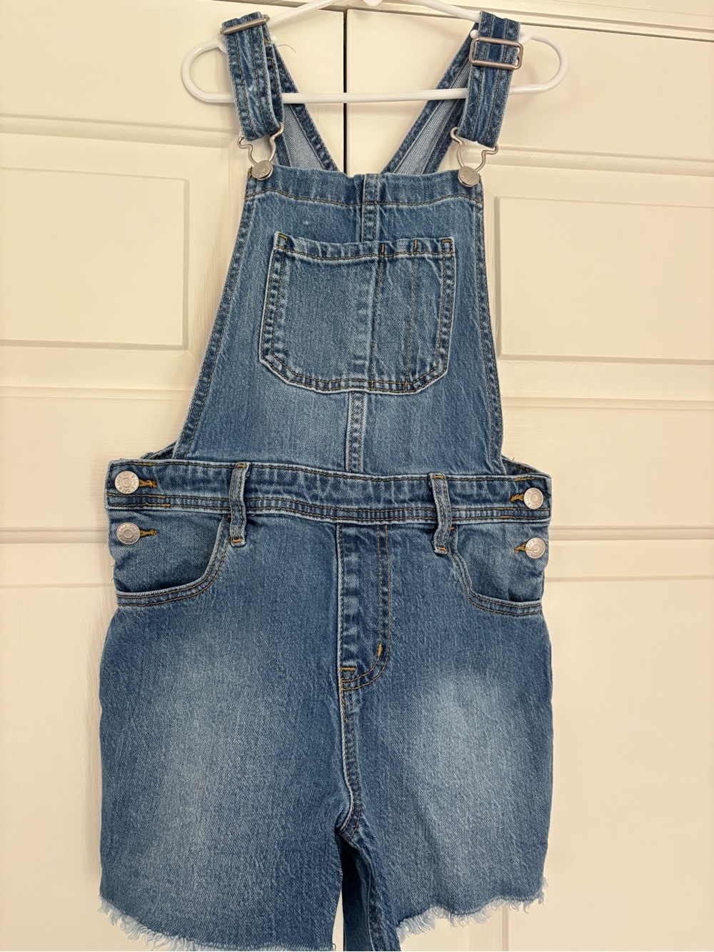 Girls Size 10/12 Cat & Jack Stretch Bib Short Overalls